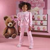 ADEE Luna Bow Flare Tracksuit Pink